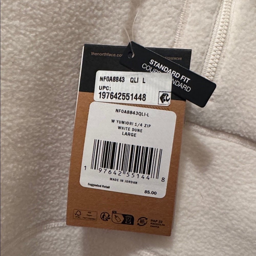 The North Face Women's White Fleece Quarter-Zip Sweater - Picture 2 of 5